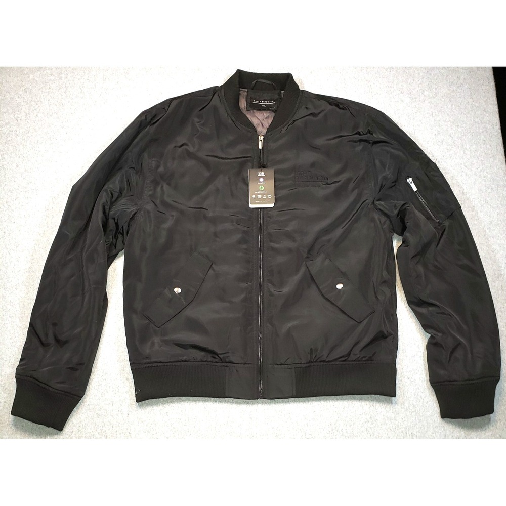 Fossa Apparel #1518 Wingover Bomber‎ Jacket Mens Black Size 2XL NWT with Logo